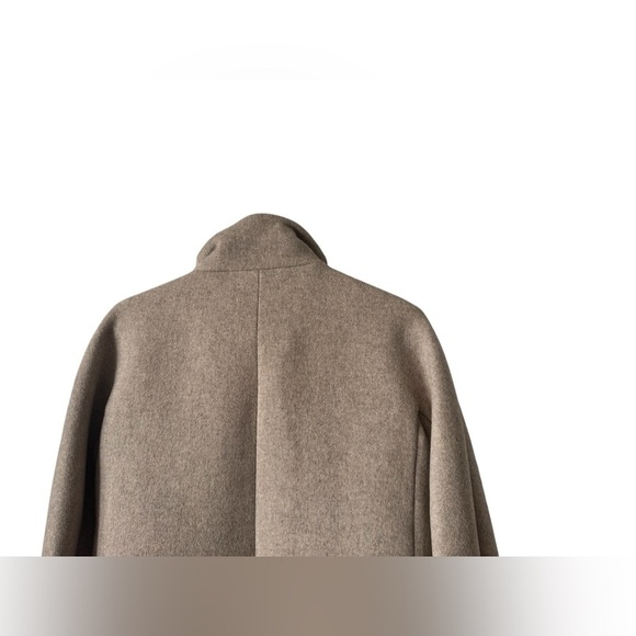 J. Crew Tan Beige Wool Blend City Coat Mid length Womens Sz 0P - Picture 4 of 11